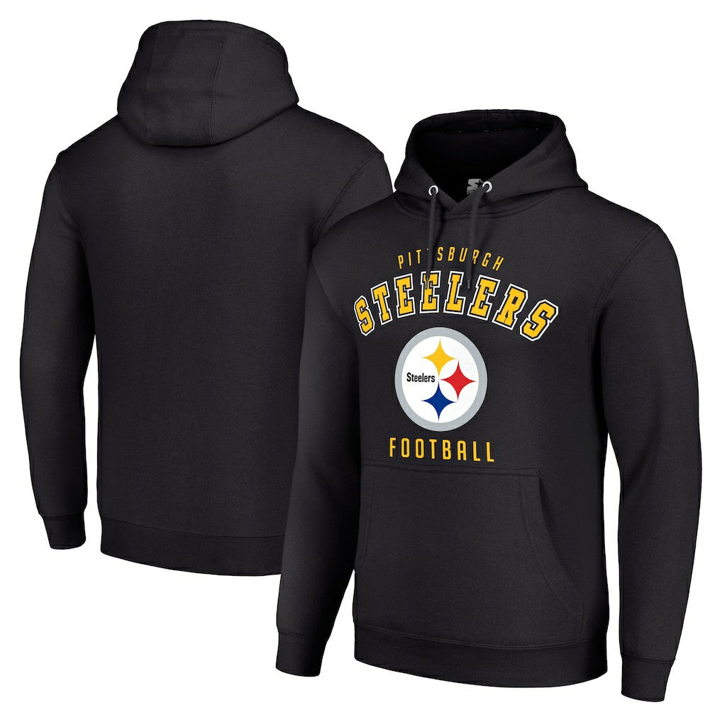 Pittsburgh Steelers Starter Unisex Logo Pullover Hoodie - Black - NFL
