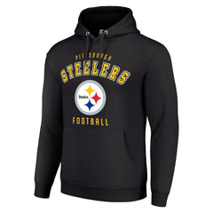 Pittsburgh Steelers Starter Unisex Logo Pullover Hoodie - Black - NFL