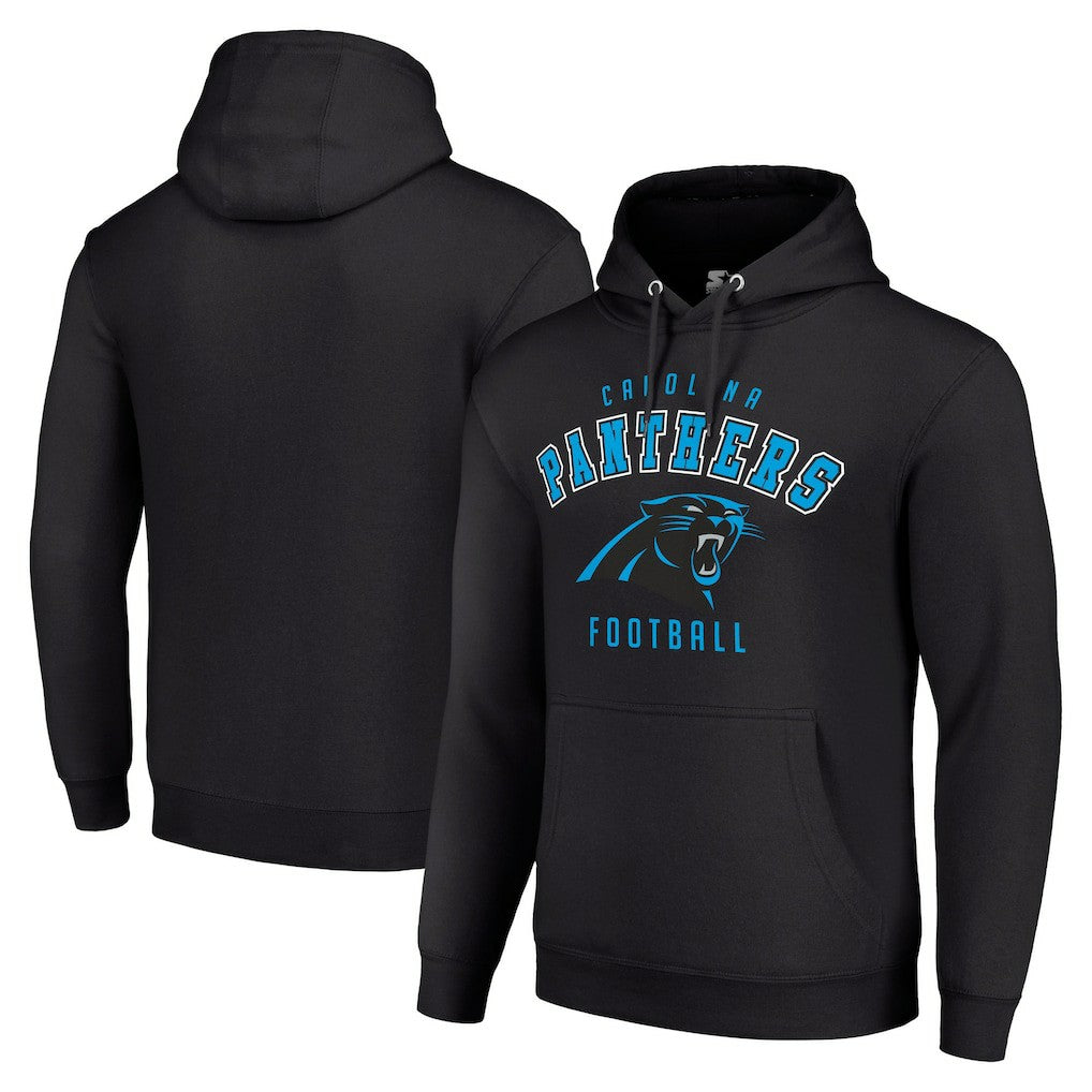 Carolina Panthers Starter Unisex Logo Pullover Hoodie - Black - NFL