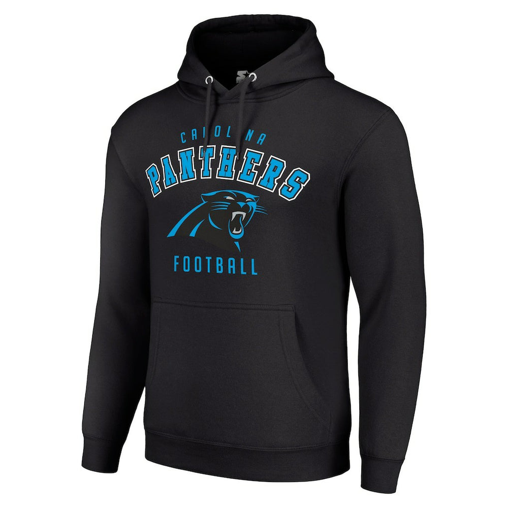 Carolina Panthers Starter Unisex Logo Pullover Hoodie - Black - NFL
