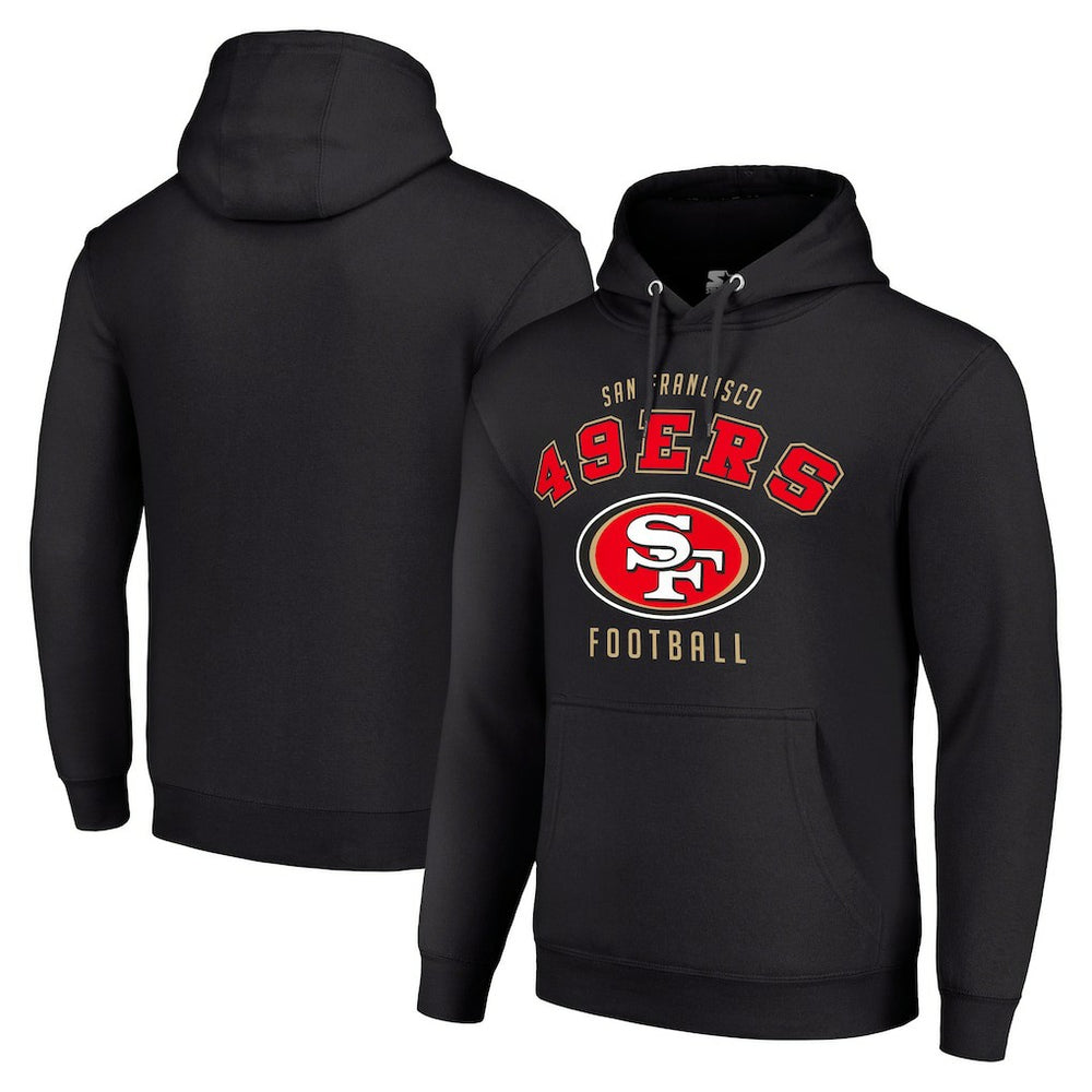 San Francisco 49ers Starter Unisex Logo Pullover Hoodie - Black - NFL