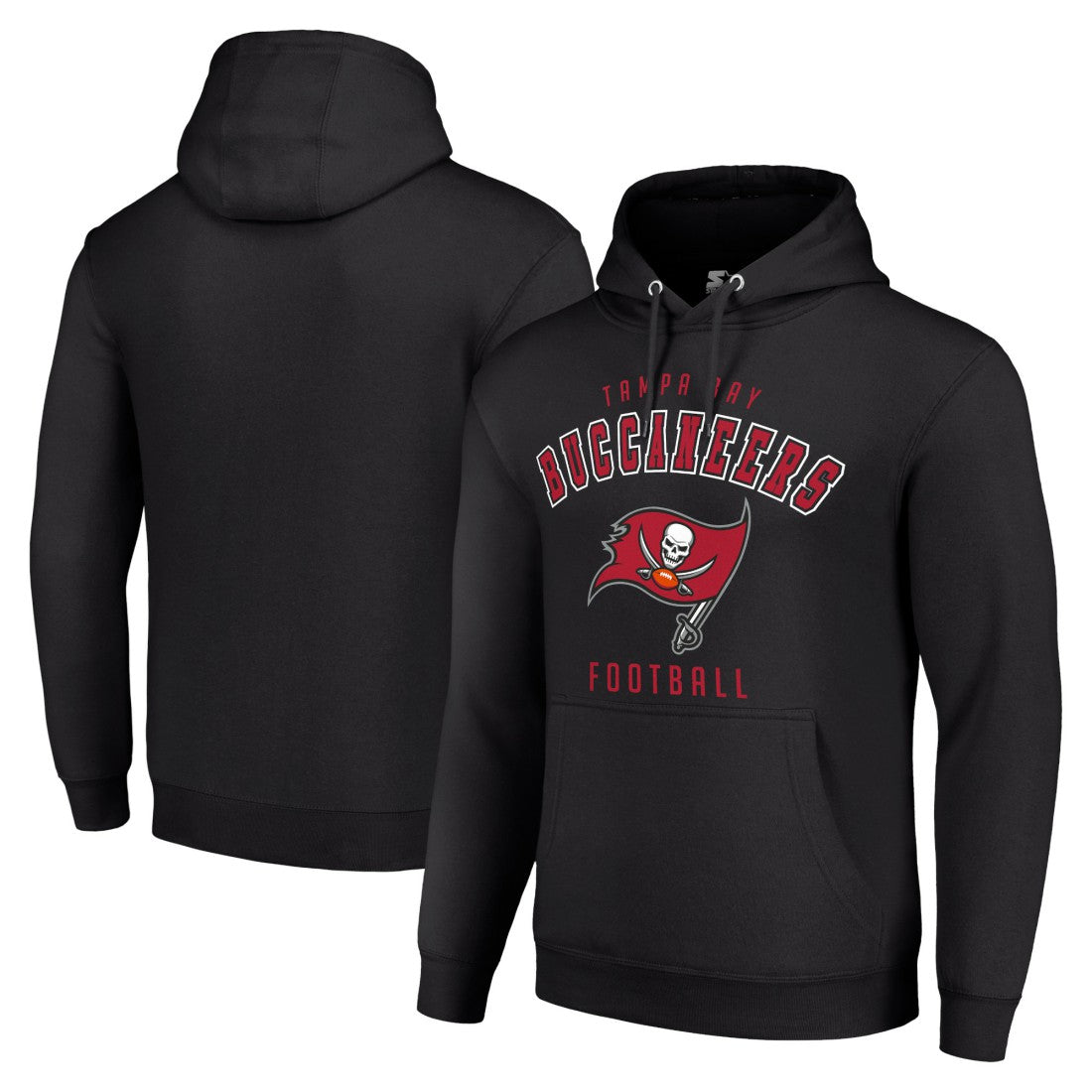 Tampa Bay Buccaneers Starter Unisex Logo Pullover Hoodie - Black - NFL
