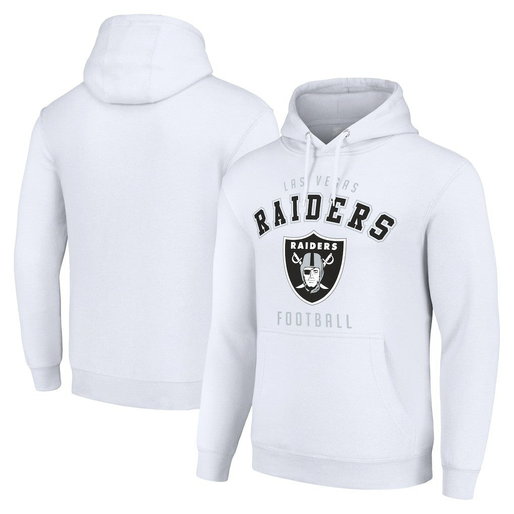 Las Vegas Raiders Starter Unisex Logo Pullover Hoodie - White - NFL