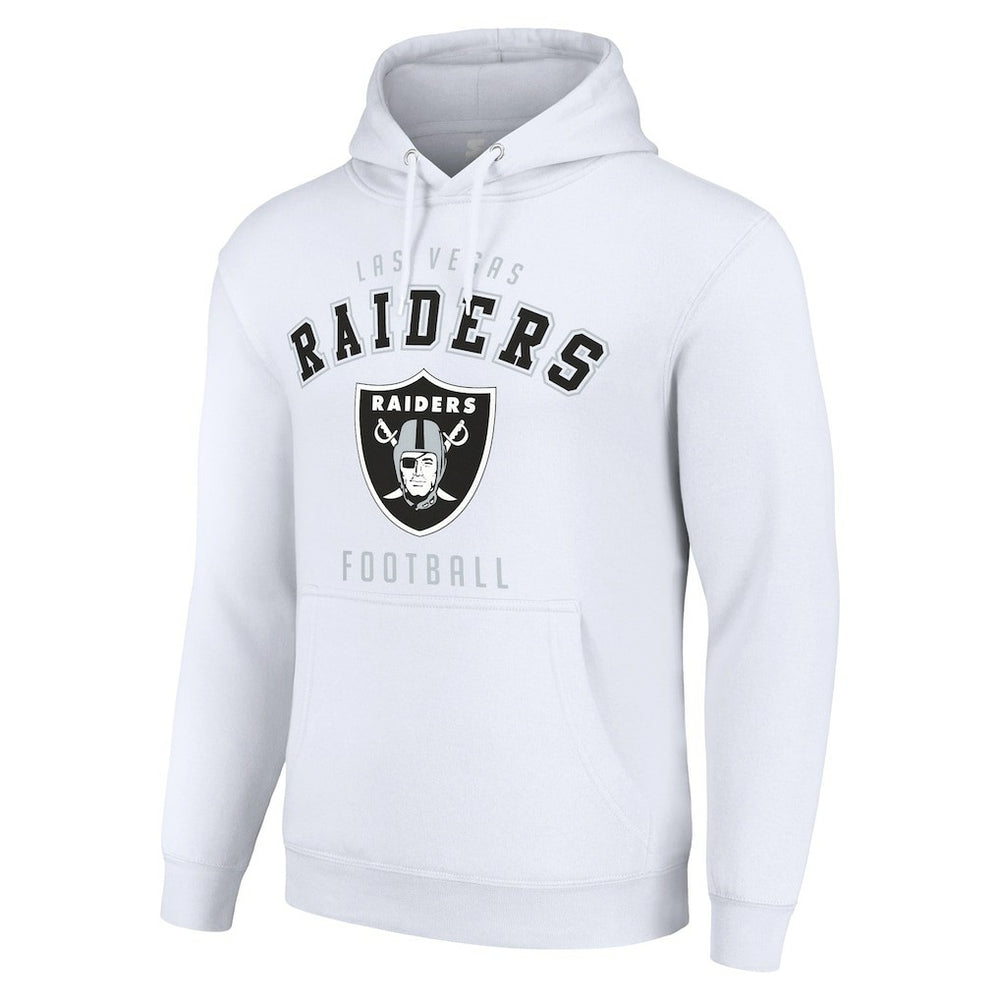 Las Vegas Raiders Starter Unisex Logo Pullover Hoodie - White - NFL