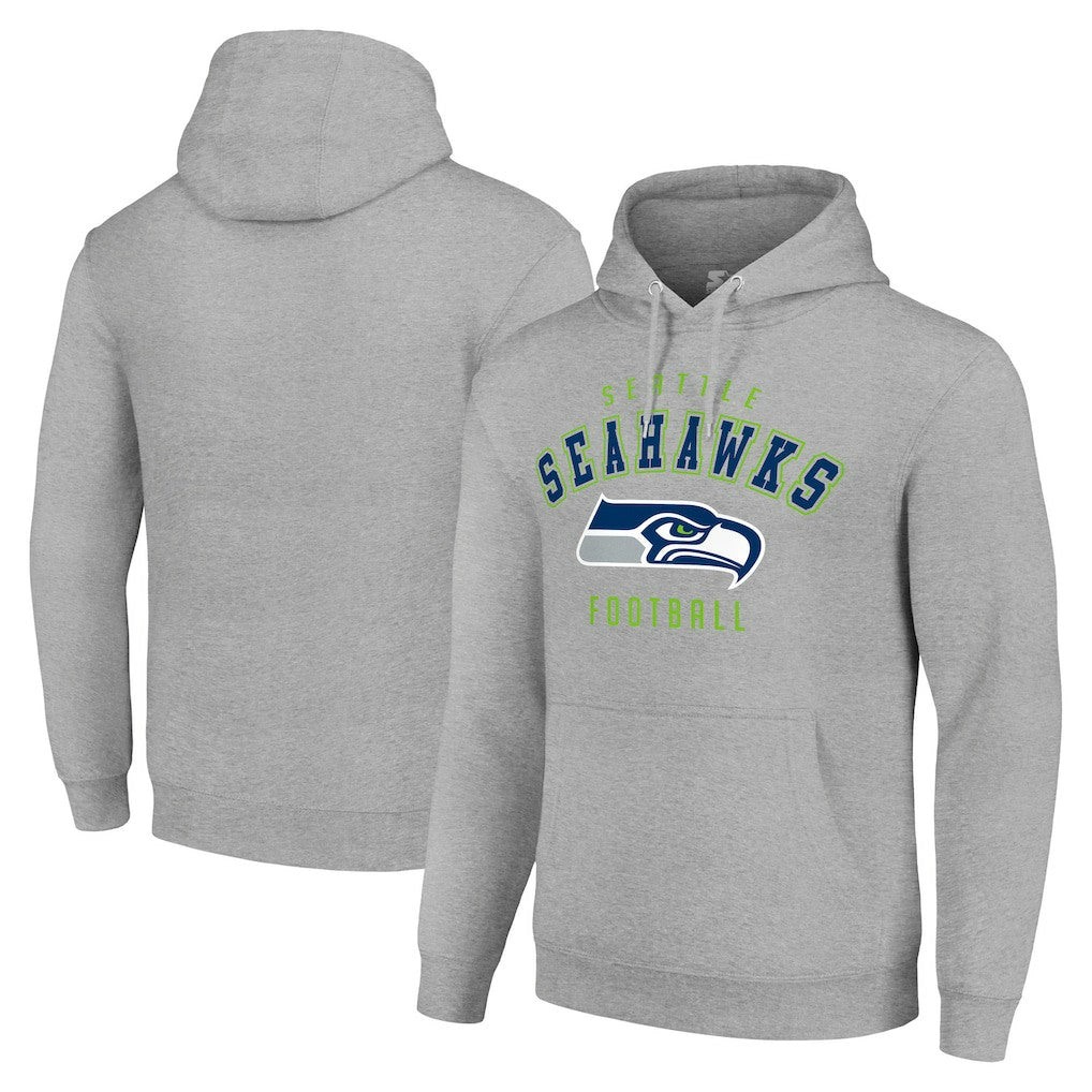 Seattle Seahawks Starter Unisex Logo Pullover Hoodie - Heather Gray - NFL