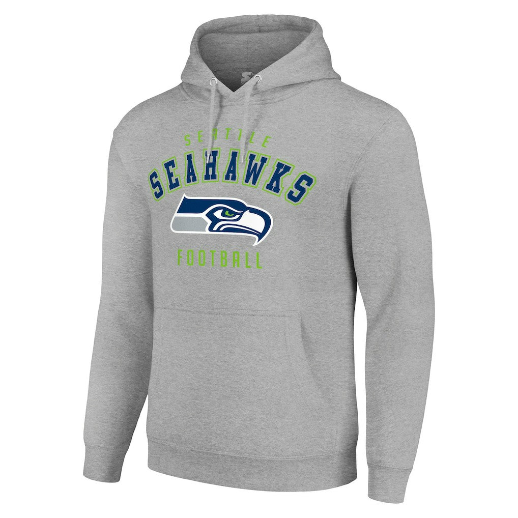 Seattle Seahawks Starter Unisex Logo Pullover Hoodie - Heather Gray - NFL
