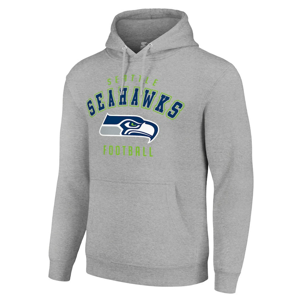 Seattle Seahawks Starter Unisex Logo Pullover Hoodie - Heather Gray - NFL
