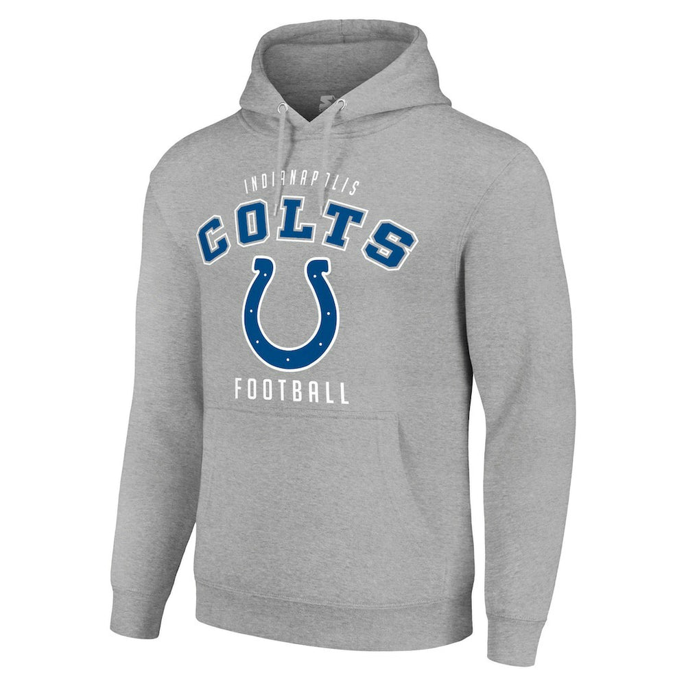 Indianapolis Colts Starter Unisex Logo Pullover Hoodie - Heather Gray - NFL
