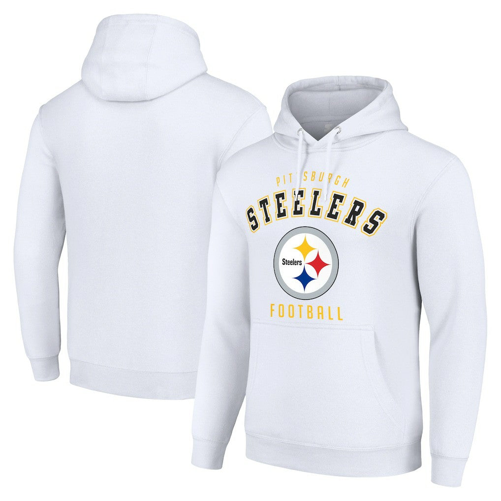 Pittsburgh Steelers Starter Unisex Logo Pullover Hoodie - White - NFL