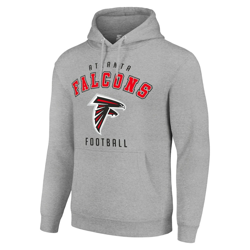 Atlanta Falcons Starter Unisex Logo Pullover Hoodie - Heather Gray - NFL