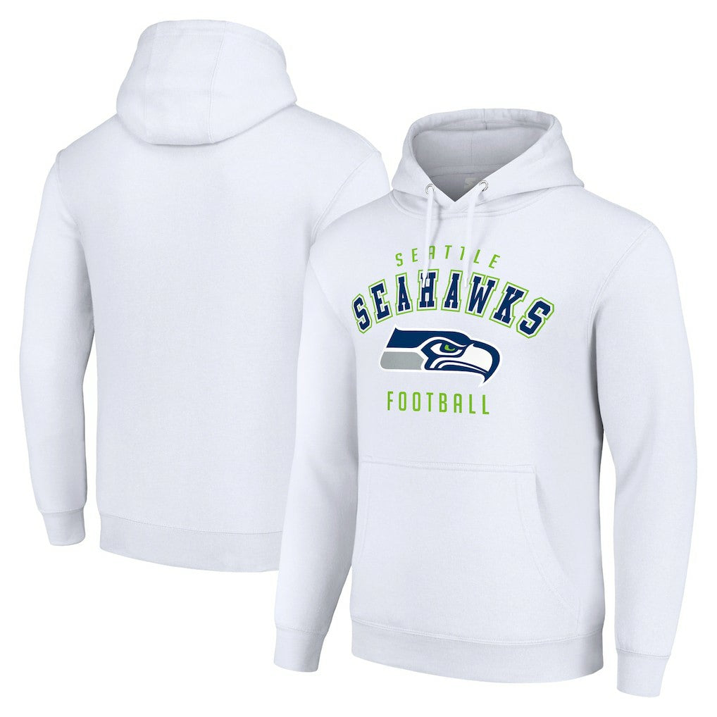 Seattle Seahawks Starter Unisex Logo Pullover Hoodie - White - NFL