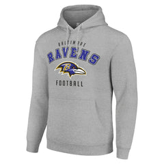 Baltimore Ravens Starter Unisex Logo Pullover Hoodie - Heather Gray - NFL