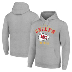 Kansas City Chiefs Starter Unisex Logo Pullover Hoodie - Heather Gray - NFL