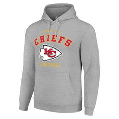 Kansas City Chiefs Starter Unisex Logo Pullover Hoodie - Heather Gray - NFL