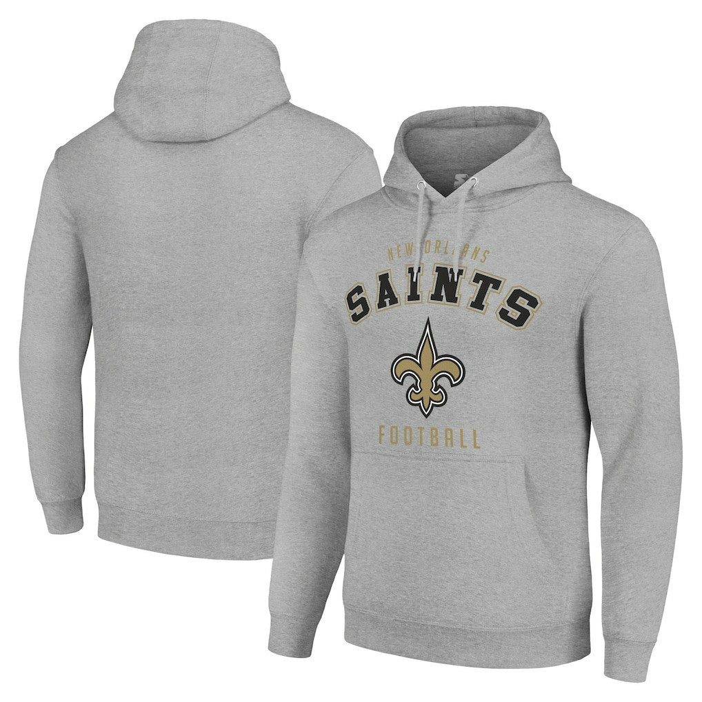 New Orleans Saints Starter Unisex Logo Pullover Hoodie - Heather Gray - NFL