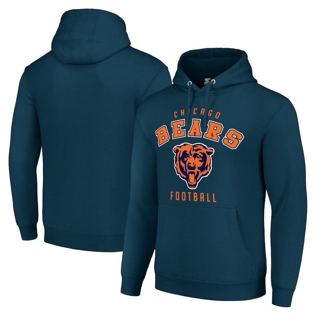 Chicago Bears Starter Unisex Logo Pullover Hoodie - Navy - NFL