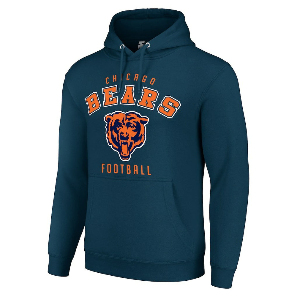 Chicago Bears Starter Unisex Logo Pullover Hoodie - Navy - NFL