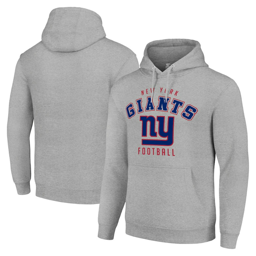 New York Giants Starter Unisex Logo Pullover Hoodie - Heather Gray - NFL