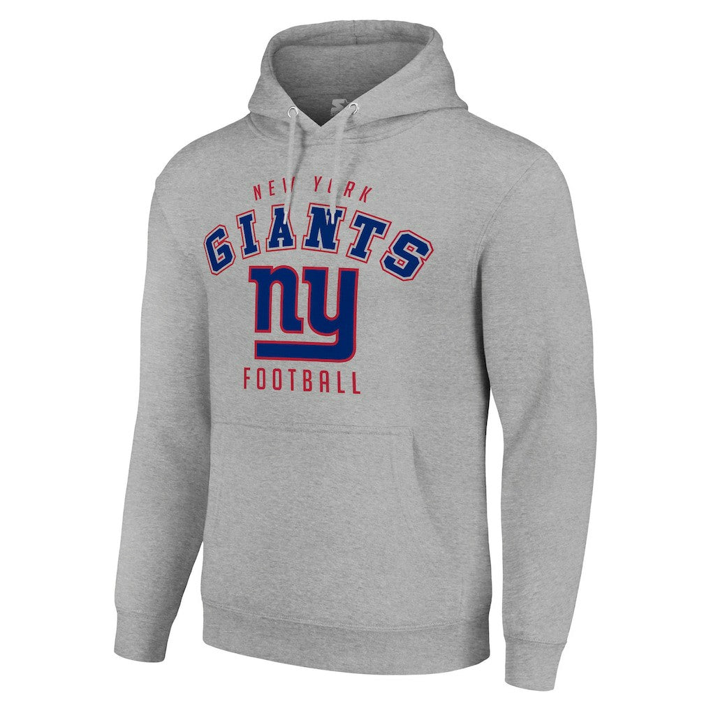 New York Giants Starter Unisex Logo Pullover Hoodie - Heather Gray - NFL