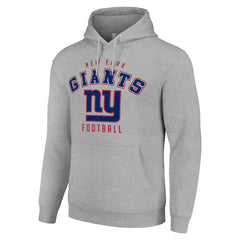 New York Giants Starter Unisex Logo Pullover Hoodie - Heather Gray - NFL