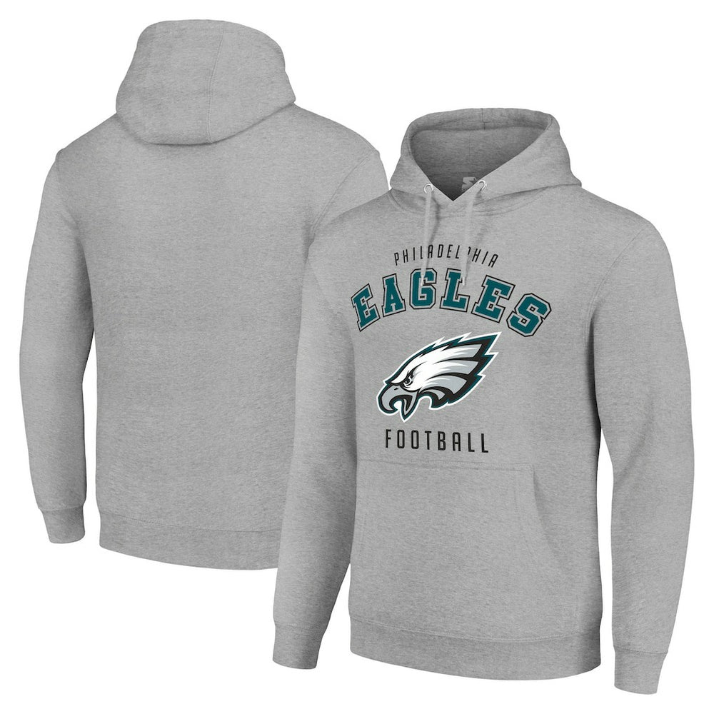 Philadelphia Eagles Starter Unisex Logo Pullover Hoodie - Heather Gray - NFL