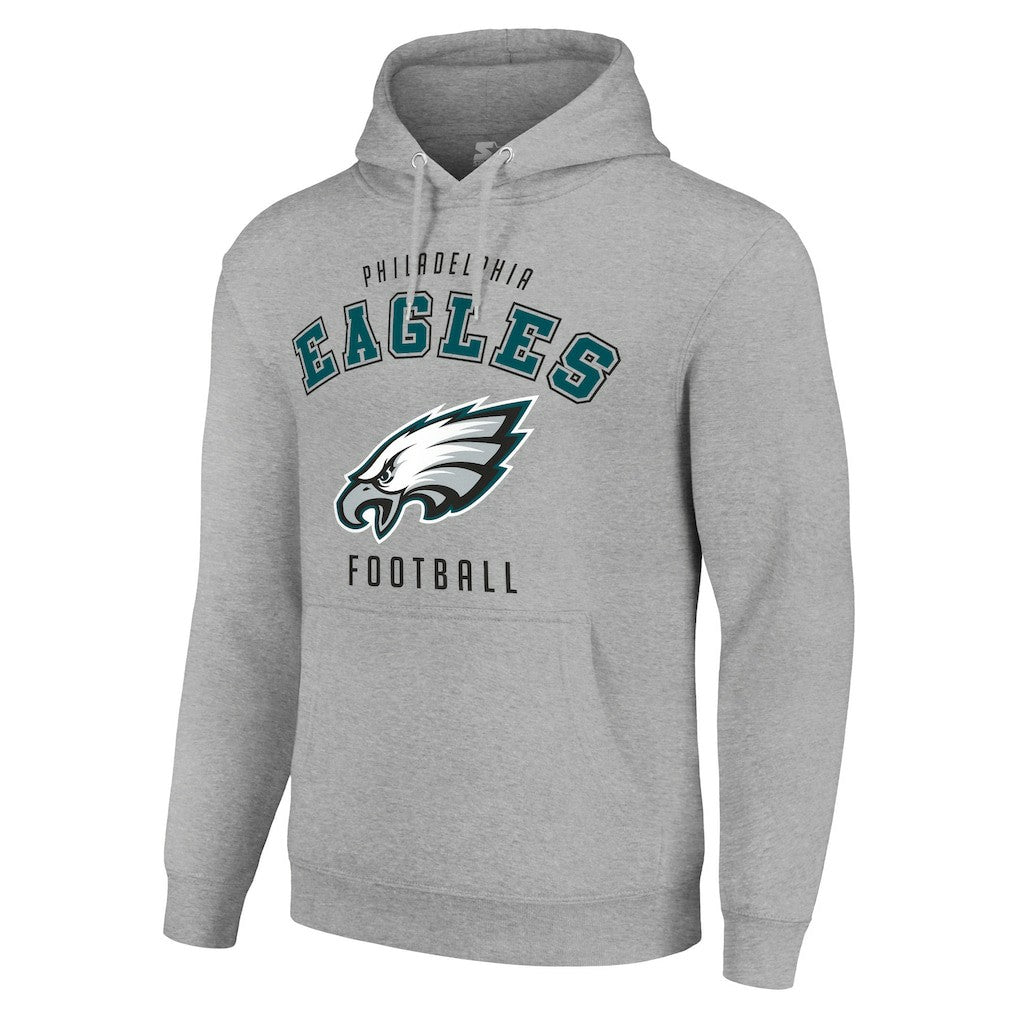 Philadelphia Eagles Starter Unisex Logo Pullover Hoodie - Heather Gray - NFL