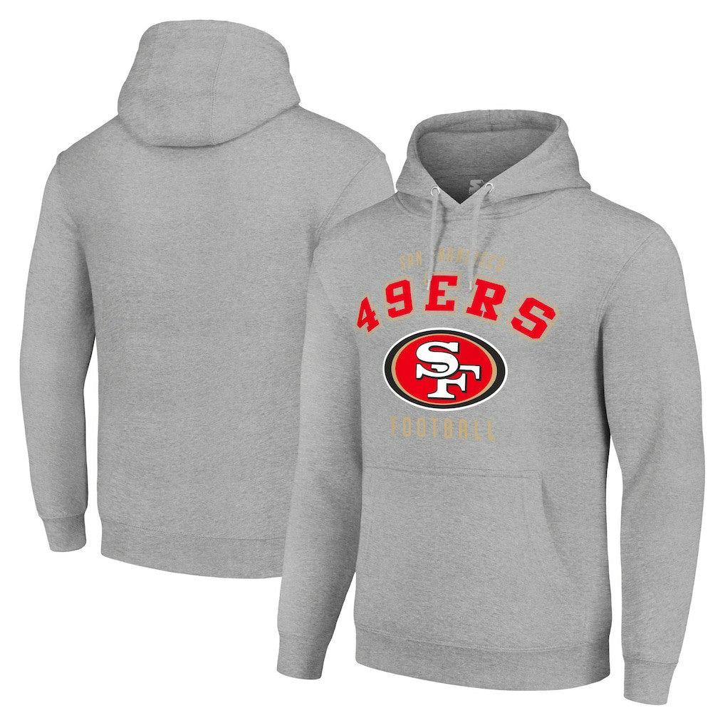 San Francisco 49ers Starter Unisex Logo Pullover Hoodie - Heather Gray - NFL