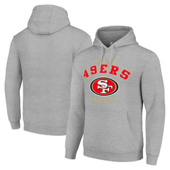 San Francisco 49ers Starter Unisex Logo Pullover Hoodie - Heather Gray - NFL