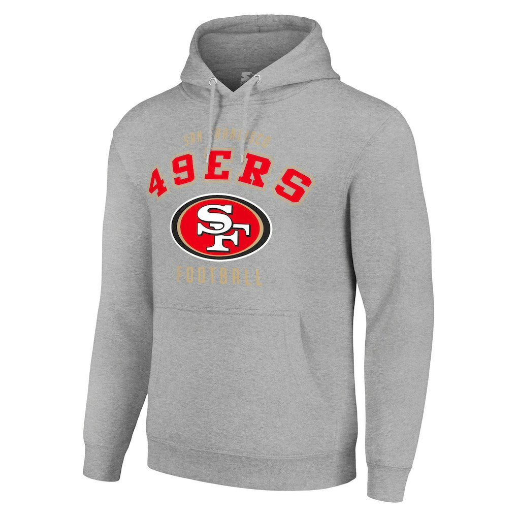 San Francisco 49ers Starter Unisex Logo Pullover Hoodie - Heather Gray - NFL