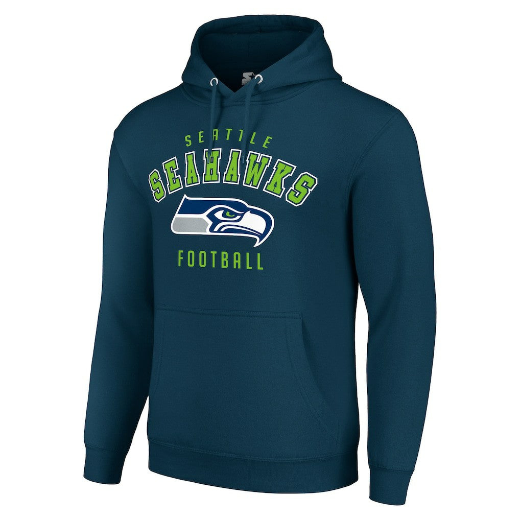 Seattle Seahawks Starter Unisex Logo Pullover Hoodie - College Navy - NFL