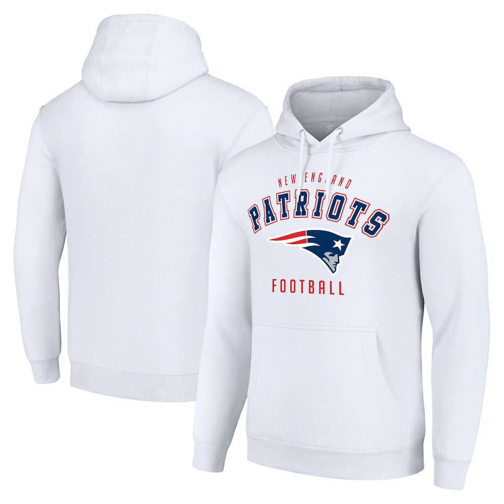 New England Patriots Starter Unisex Logo Pullover Hoodie - White - NFL