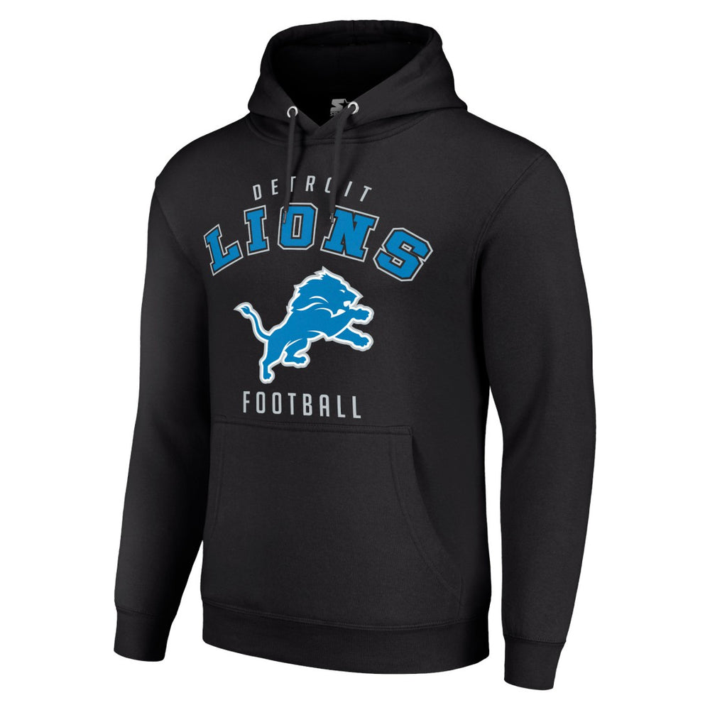 Detroit Lions Starter Unisex Logo Pullover Hoodie - Black - NFL
