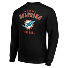 Miami Dolphins Starter Team Logo Pullover Sweatshirt - Black - NFL