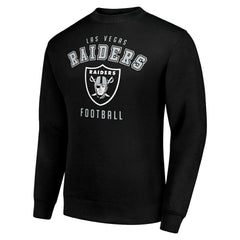 Las Vegas Raiders Starter Team Logo Pullover Sweatshirt - Black - NFL