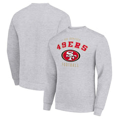 San Francisco 49ers Starter Team Logo Pullover Sweatshirt - Heather Gray - NFL