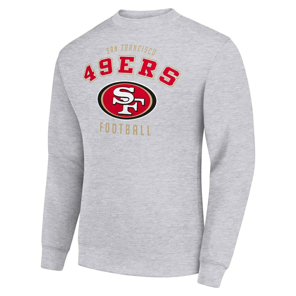 San Francisco 49ers Starter Team Logo Pullover Sweatshirt - Heather Gray - NFL