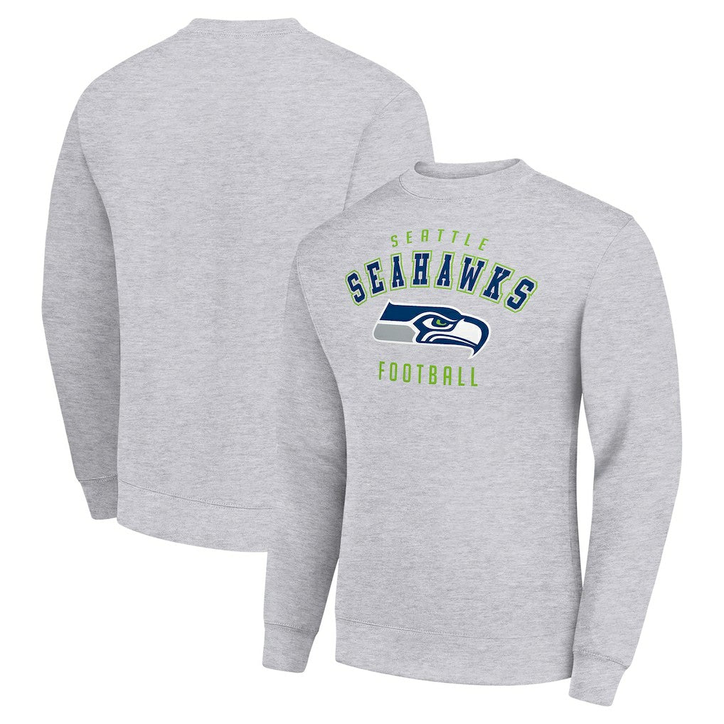 Seattle Seahawks Starter Team Logo Pullover Sweatshirt - Heather Gray - NFL