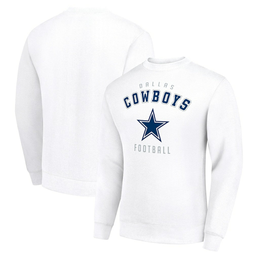 Dallas Cowboys Starter Team Logo Pullover Sweatshirt - White - NFL