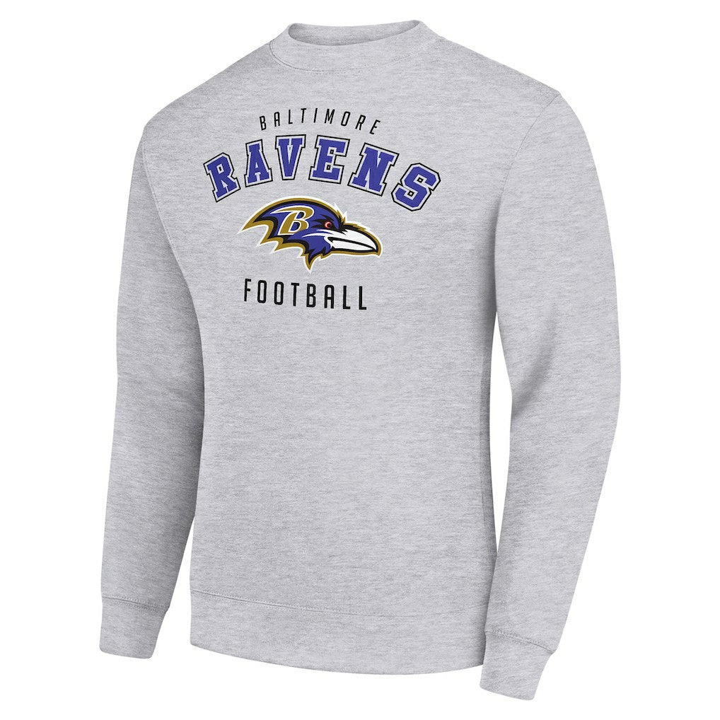 Baltimore Ravens Starter Team Logo Pullover Sweatshirt - Heather Gray - NFL
