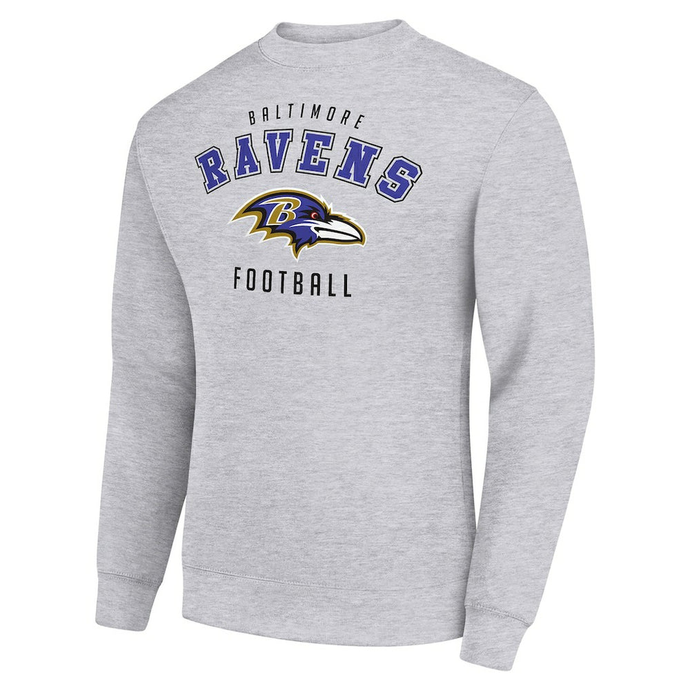 Baltimore Ravens Starter Team Logo Pullover Sweatshirt - Heather Gray - NFL