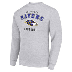 Baltimore Ravens Starter Team Logo Pullover Sweatshirt - Heather Gray - NFL