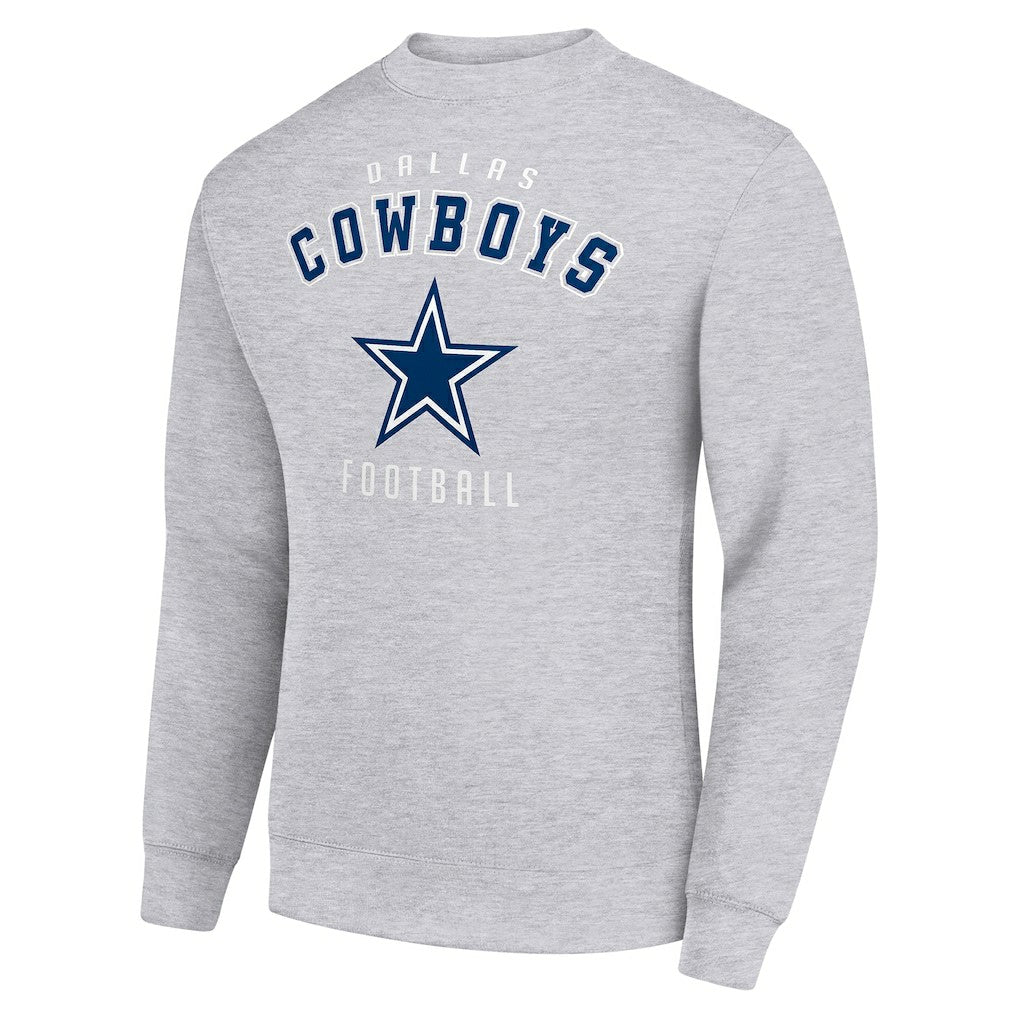 Dallas Cowboys Starter Team Logo Pullover Sweatshirt - Heather Gray - NFL