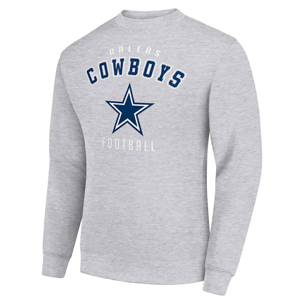 Dallas Cowboys Starter Team Logo Pullover Sweatshirt - Heather Gray - NFL
