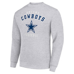 Dallas Cowboys Starter Team Logo Pullover Sweatshirt - Heather Gray - NFL