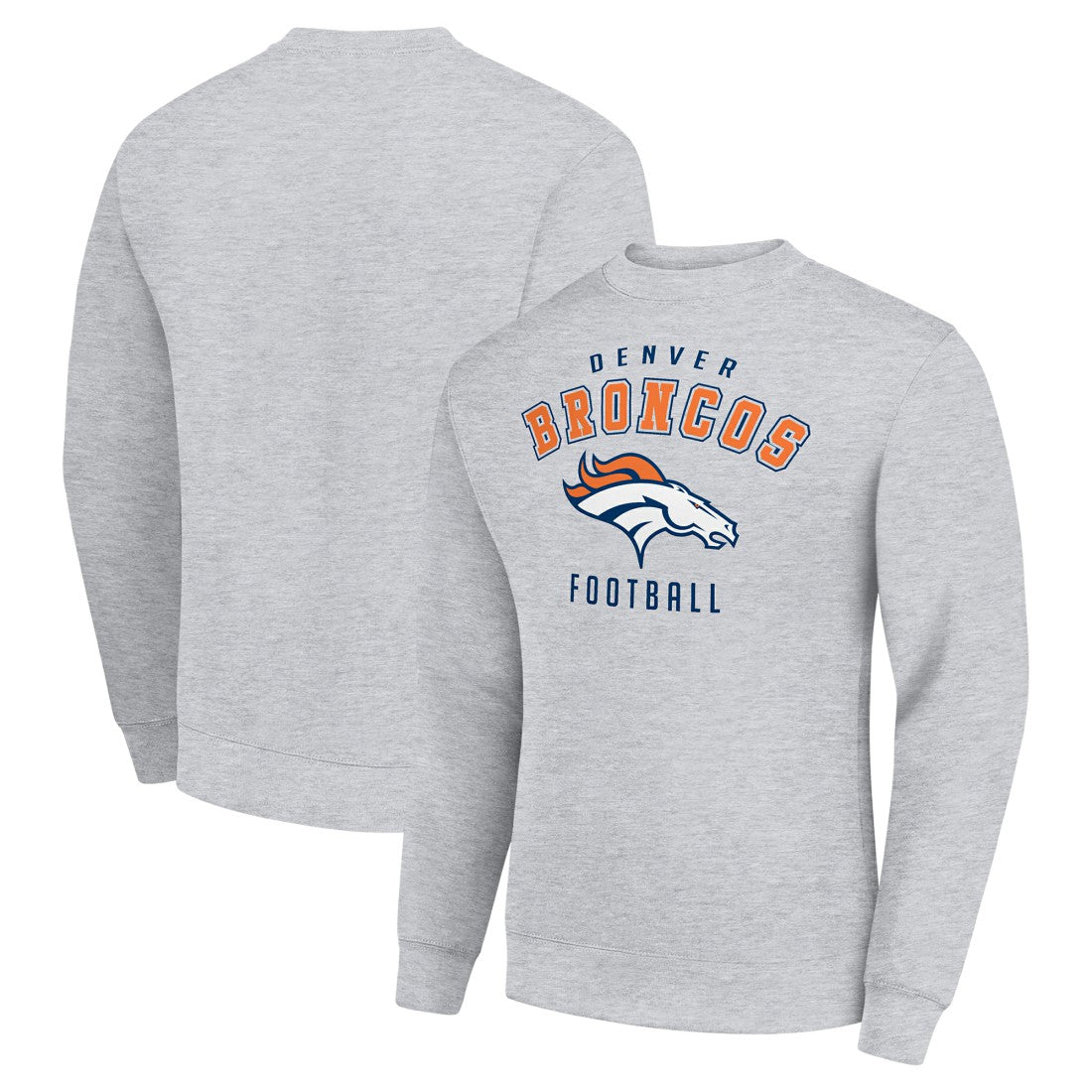 Denver Broncos Starter Team Logo Pullover Sweatshirt - Heather Gray - NFL