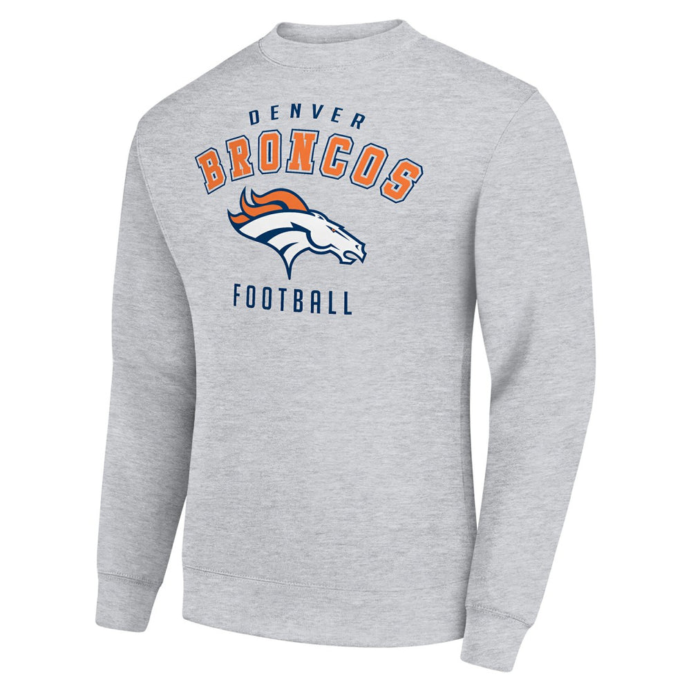 Denver Broncos Starter Team Logo Pullover Sweatshirt - Heather Gray - NFL