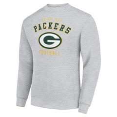 Green Bay Packers Starter Team Logo Pullover Sweatshirt - Heather Gray - NFL