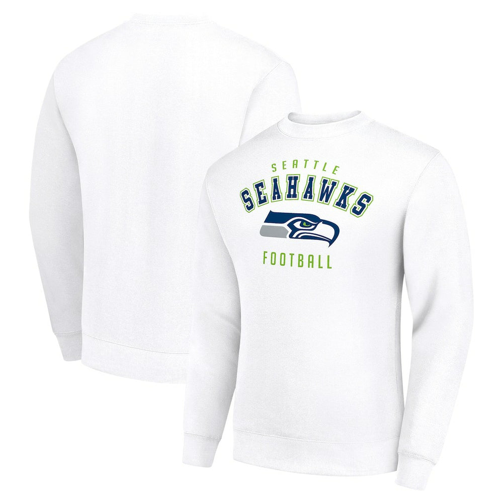 Seattle Seahawks Starter Team Logo Pullover Sweatshirt - White - NFL