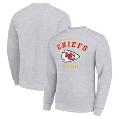 Kansas City Chiefs Starter Team Logo Pullover Sweatshirt - Heather Gray - NFL