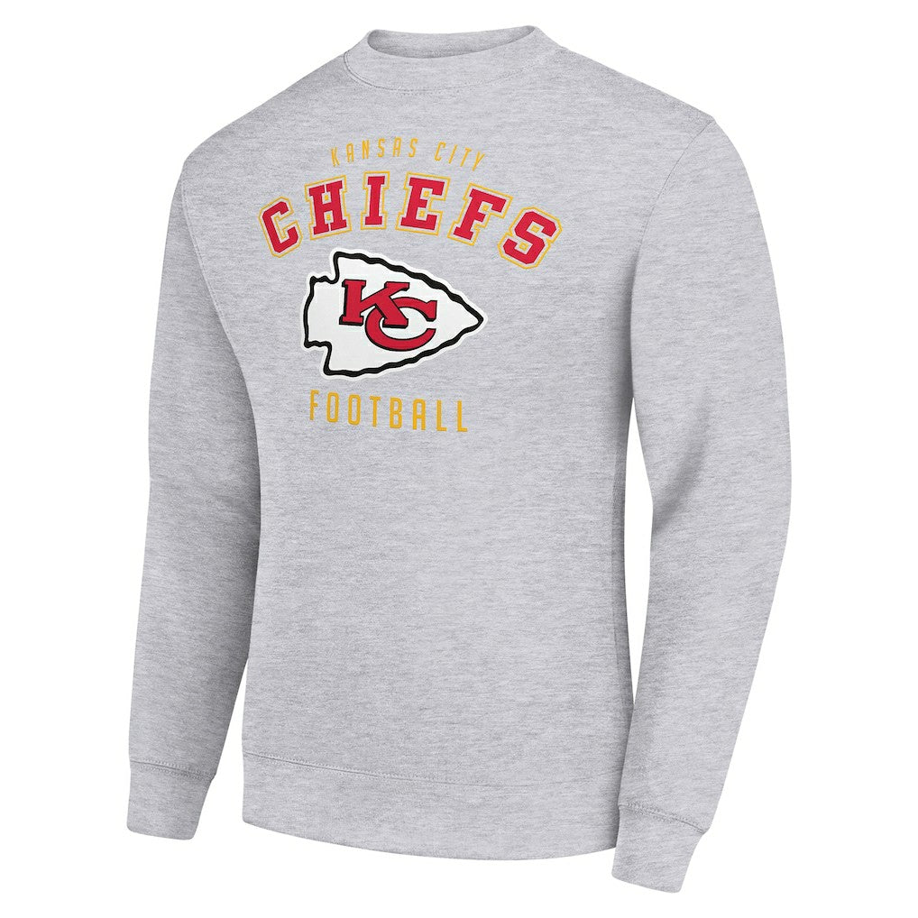 Kansas City Chiefs Starter Team Logo Pullover Sweatshirt - Heather Gray - NFL